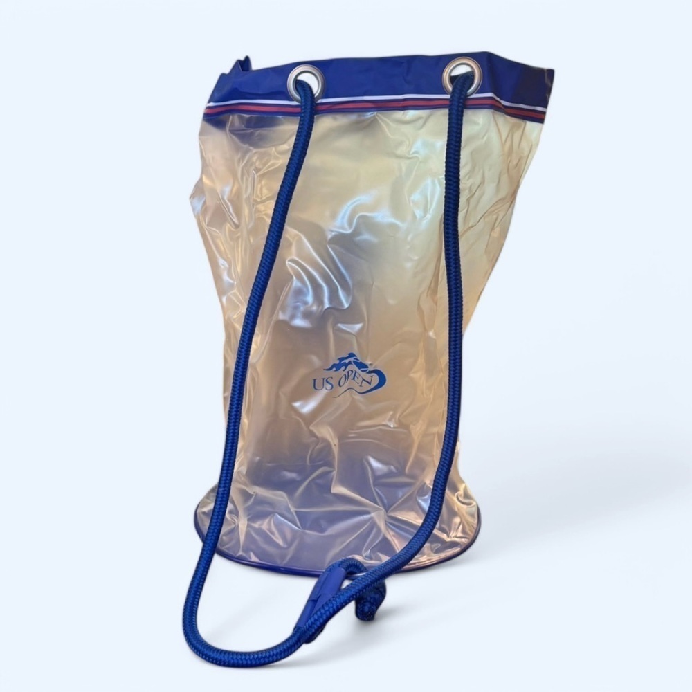 RARE Ralph Lauren Polo X US OPEN Tennis Back Pack Clear Blue Bucket Bag - Picture 2 of 7